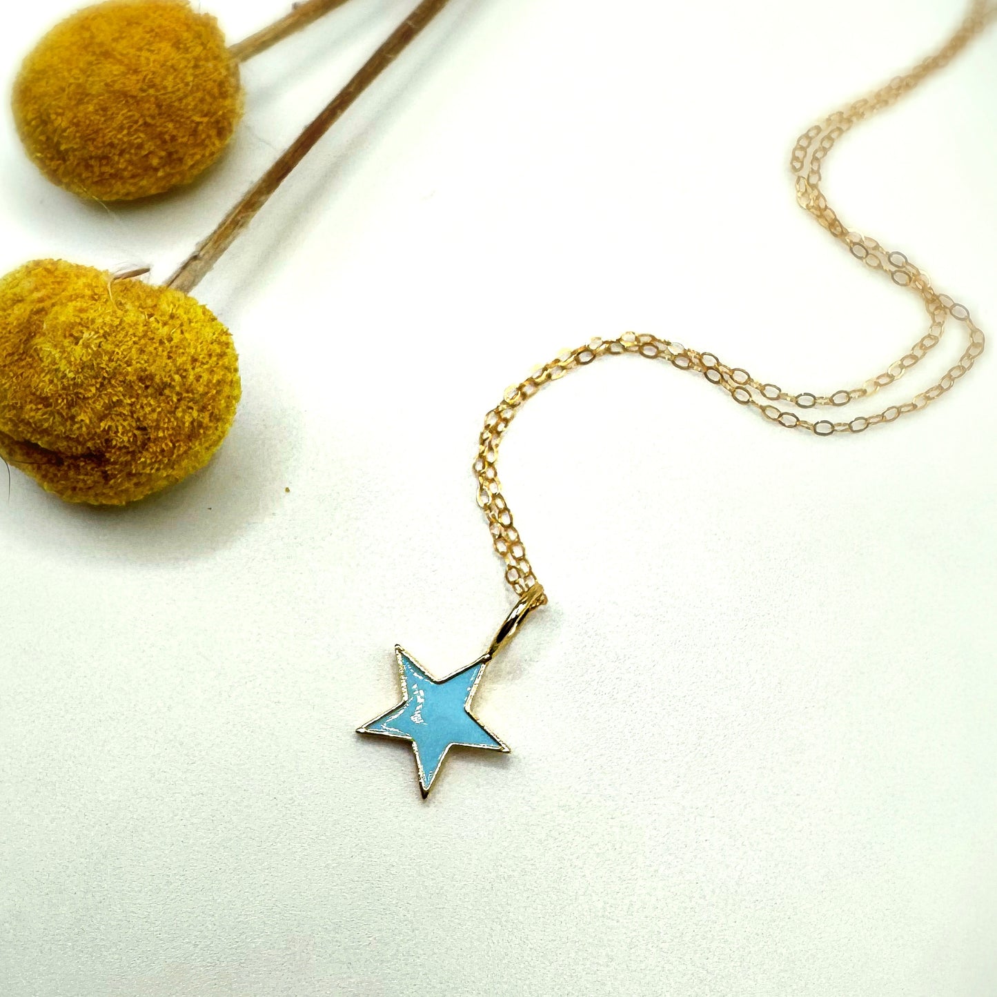 Blue Star Charm Necklace